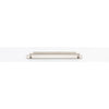 Cabinet Pull Brunswick Knurled Satin Nickel L266xW15xP40 CTC256mm with Backplate in Satin Nickel