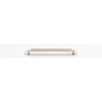 Cabinet Pull Brunswick Knurled Satin Nickel L266xW15xP40 CTC256mm with Backplate in Satin Nickel