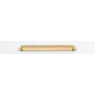 Cabinet Pull Brunswick Knurled Brushed Gold PVD L330xW15xP40 CTC320mm with Backplate in Brushed Gold PVD