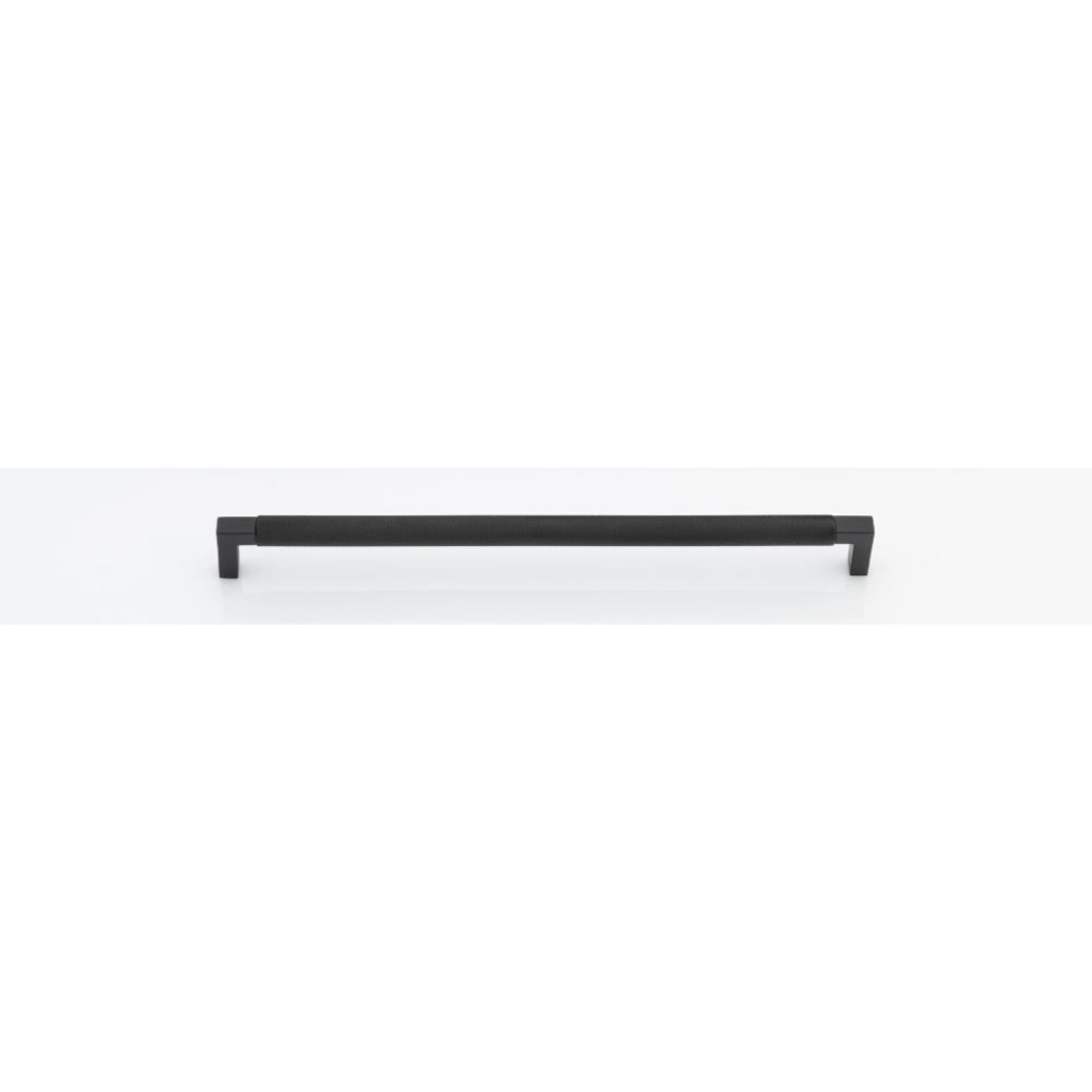 Cabinet Pull Brunswick Knurled Matt Black L330xW15xP40 CTC320mm in Matt Black