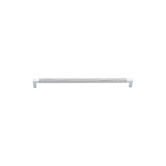 Cabinet Pull Brunswick Knurled Polished Chrome L330xW15xP40 CTC320mm in Polished Chrome