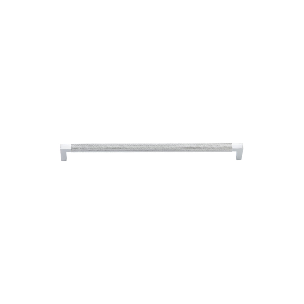 Cabinet Pull Brunswick Knurled Polished Chrome L330xW15xP40 CTC320mm in Polished Chrome