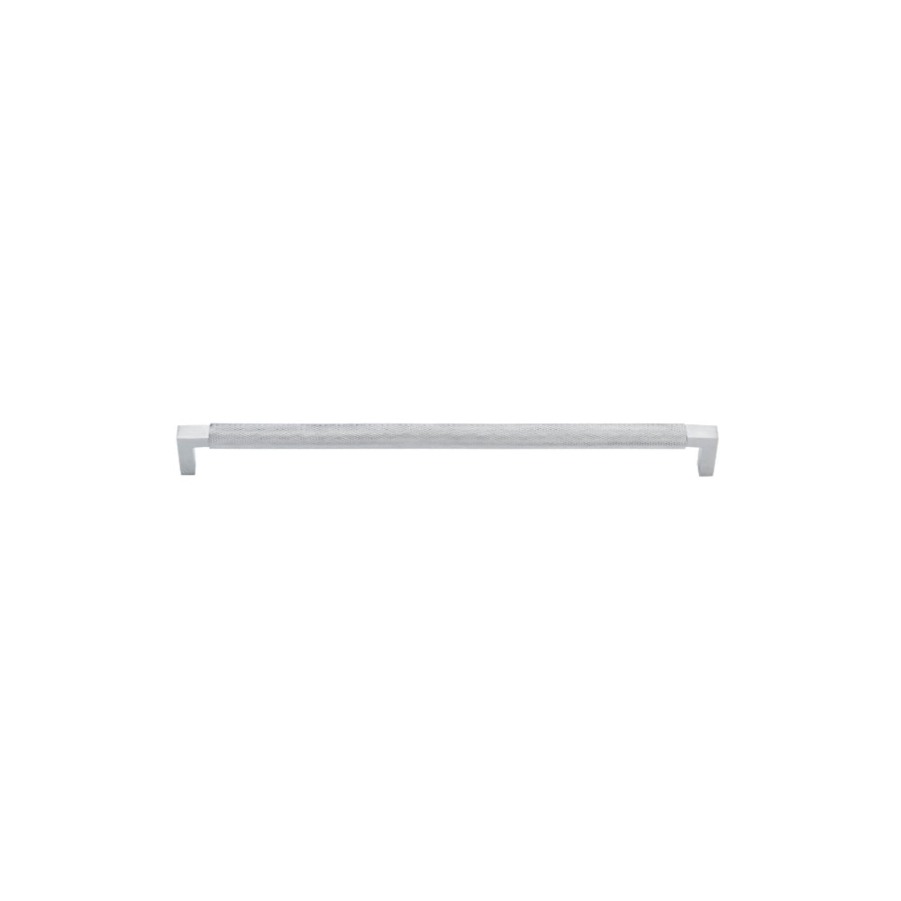 Cabinet Pull Brunswick Knurled Brushed Chrome L330xW15xP40 CTC320mm in Brushed Chrome