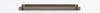 Cabinet Pull Brunswick Knurled Signature Brass L330xW15xP40 CTC320mm with Backplate in Signature Brass