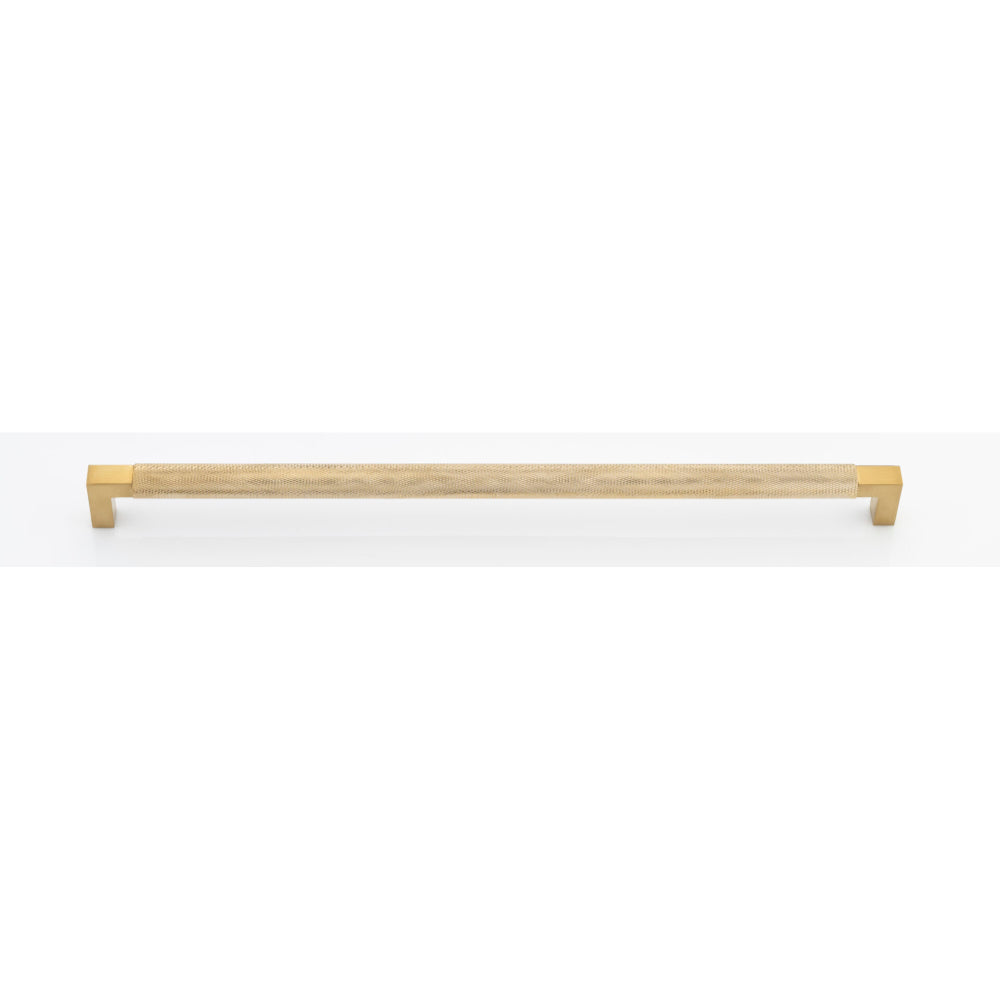 Cabinet Pull Brunswick Knurled Brushed Gold PVD L463xW19xP44 CTC450mm in Brushed Gold PVD