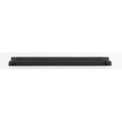 Cabinet Pull Brunswick Knurled Matt Black L463xW19xP44 CTC450mm with Backplate in Matt Black