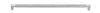Cabinet Pull Brunswick Knurled Polished Chrome L463xW19xP44 CTC450mm in Polished Chrome
