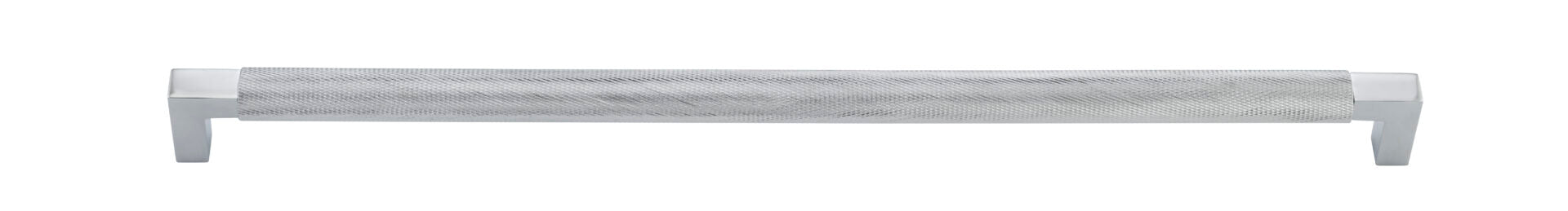 Cabinet Pull Brunswick Knurled Polished Chrome L463xW19xP44 CTC450mm in Polished Chrome