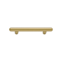 Cabinet Pull Puerto Brushed Gold PVD L198xW18xP43mm CTC128mm in Brushed Gold PVD