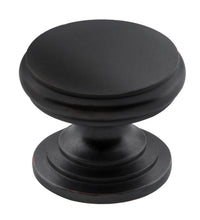 Cupboard Knob Flat Antique Copper D25xP20mm in Antique Copper