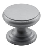 Cupboard Knob Flat Satin Chrome D25xP20mm in Satin Chrome