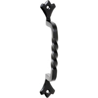 Cabinet Pull Handle Iron Twist Matt Black L187xP39mm in Matt Black
