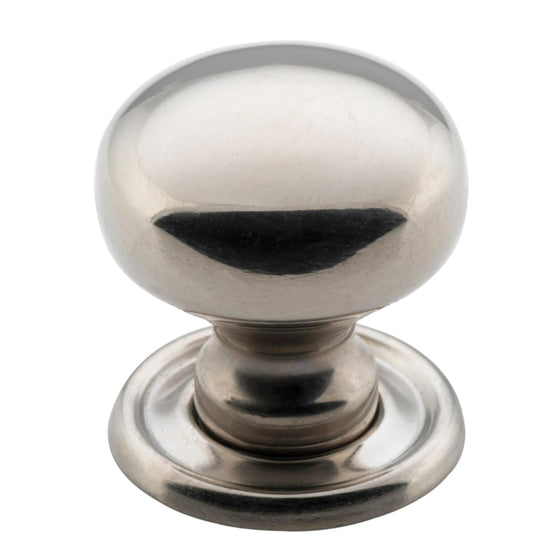 Cupboard Knob Classic Polished Nickel D25xP28mm in Polished Nickel