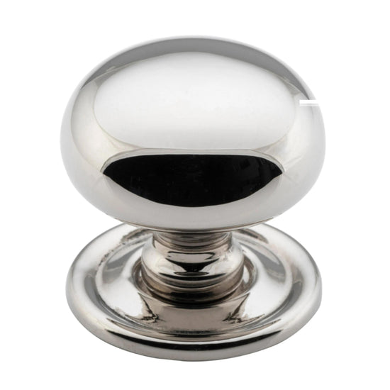 Cupboard Knob Classic Polished Nickel D32xP32mm in Polished Nickel