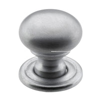 Cupboard Knob Classic Satin Chrome D19xP20mm in Satin Chrome