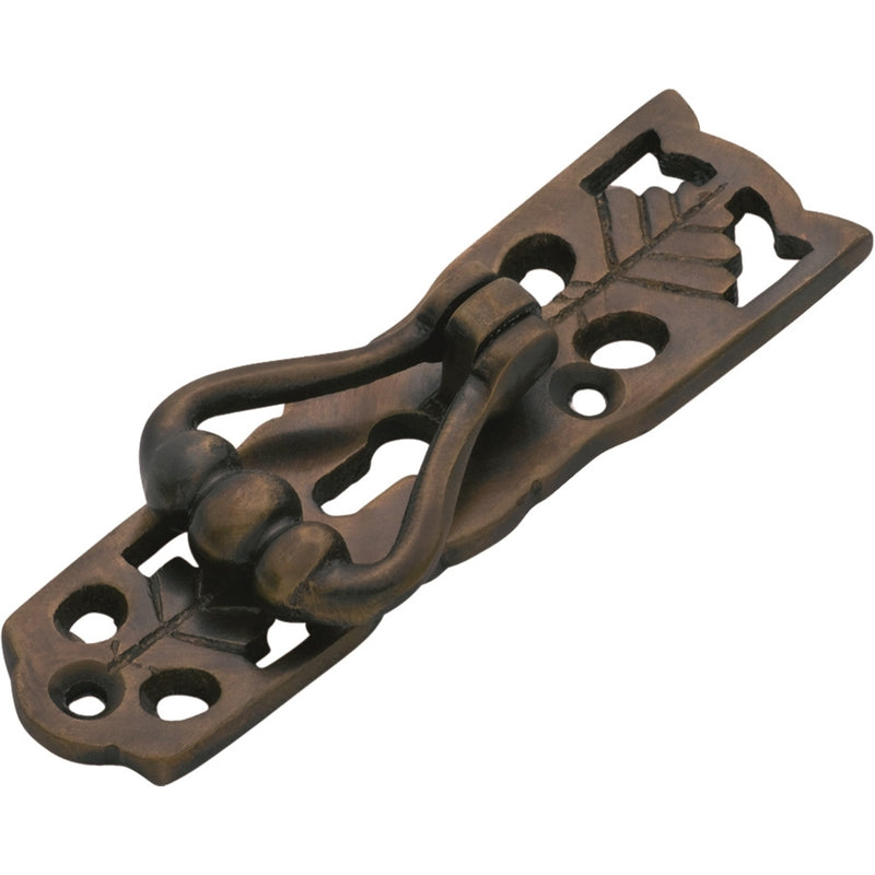 Cabinet Pull Handle Pedestal Maple Leaf Antique Brass H78xW20mm in Antique Brass