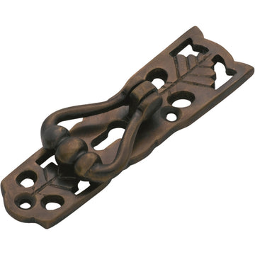 Cabinet Pull Handle Pedestal Maple Leaf Antique Brass H78xW20mm in Antique Brass