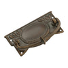 Cabinet Pull Handle Sheet Brass Edwardian Antique Brass L100xH48mm in Antique Brass