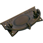 Cabinet Pull Handle Sheet Brass Edwardian Antique Brass H30xW65mm in Antique Brass