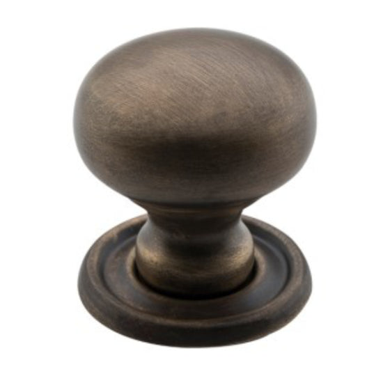 Cupboard Knob Classic Antique Brass D25xP28mm in Antique Brass
