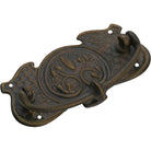 Cabinet Pull Handle Sheet Brass Nouveau Antique Brass H50xW95mm in Antique Brass