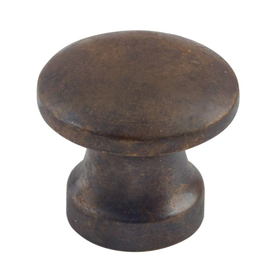 Cupboard Knob Curved Antique Brass D13xP11mm in Antique Brass