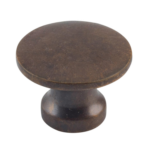 Cupboard Knob Curved Antique Brass D16xP12mm in Antique Brass