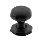 Cupboard Knob Octagonal Iron Matt Black D25xP31mm in Matt Black