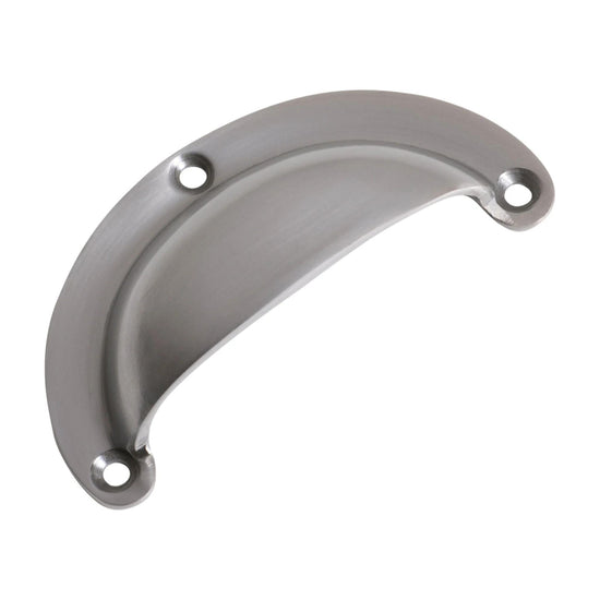 Drawer Pull Classic Large Iron Polished Metal L100xH40mm in Polished Metal