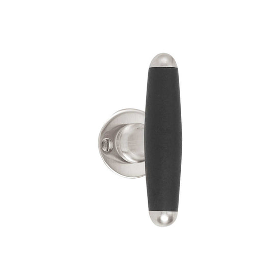TIMELESS 1932M cabinet knob satin nickel/ebony wood in Satin Nickel / Ebony Wood