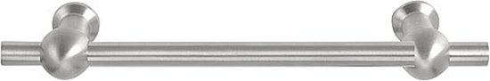 FERROVIA FV195/96mm cabinet handle 96mm c.t.c. polished stainless steel in Polished Stainless