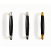 TIMELESS MG1934/128 cabinet handle 128mm c.t.c. satin nickel/ebony wood in Satin Nickel / Ebony Wood