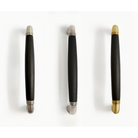 TIMELESS MG1934/160 cabinet handle 160mm c.t.c. satin nickel/ebony wood in Satin Nickel / Ebony Wood