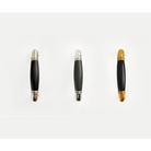 TIMELESS MG1934/96 cabinet handle 96mm c.t.c. satin nickel/ebony wood in Satin Nickel / Ebony Wood