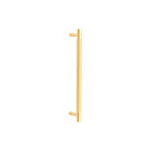 Zurich Knurled Cabinet Handle, 160mm Crs in Satin Brass