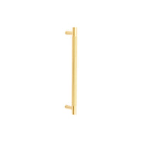 Zurich Knurled Cabinet Handle, 160mm Crs in Satin Brass