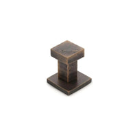 Cast Square 50mm Wall Hook - Dark Bronze in Dark Bronze