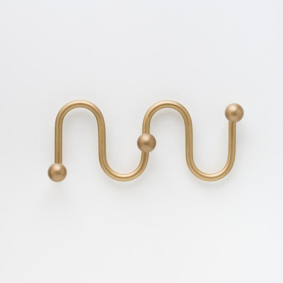 Lo & Co Sphere Hook XL in Tumbled Brass