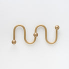 Lo & Co Sphere Hook XL in Tumbled Brass