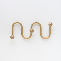 Lo & Co Sphere Hook XL in Tumbled Brass