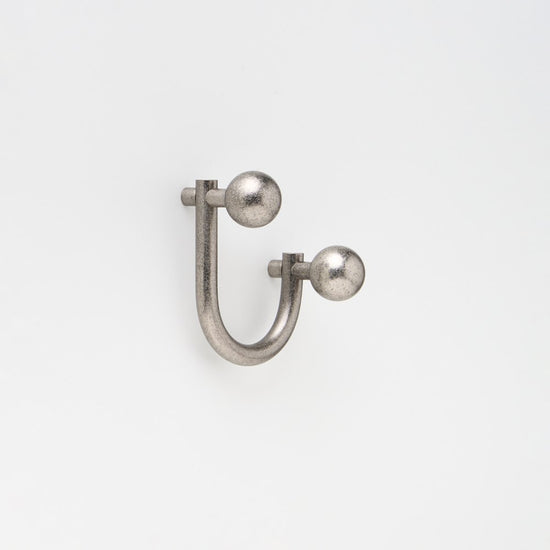 Lo & Co Sphere Hook Small in Tumbled Nickel
