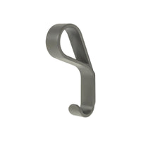 Momo Belt Wall Hook in gray with sleek design, mounted on a wall for hanging belts and accessories.