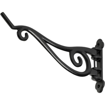 Planter Hook Iron Matt Black H125xP250mm in Matt Black