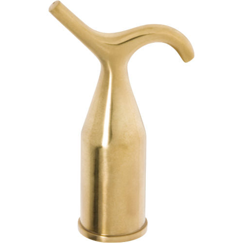 Pole Hook Polished Brass H100xD25mm in Polished Brass