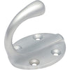 Robe Hook Single Oval BP Satin Chrome H50xP42mm in Satin Chrome