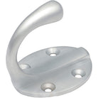 Robe Hook Single Oval BP Satin Chrome H50xP42mm in Satin Chrome