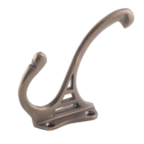 Hat & Coat Hook Federation Antique Brass H95xP70mm in Antique Brass