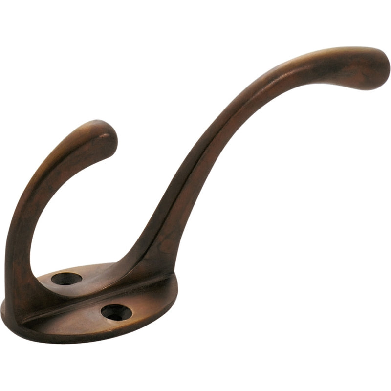 Hat & Coat Hook Victorian Antique Brass H110xP50mm in Antique Brass