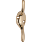 Cleat Hook Polished Brass H75xP20mm in Polished Brass