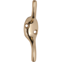 Cleat Hook Polished Brass H75xP20mm in Polished Brass